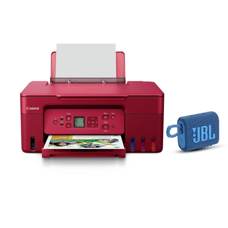 Canon PIXMA MegaTank G3770 Red All-In-One (Print, Scan, Copy) WiFi Inktank Colour Printer