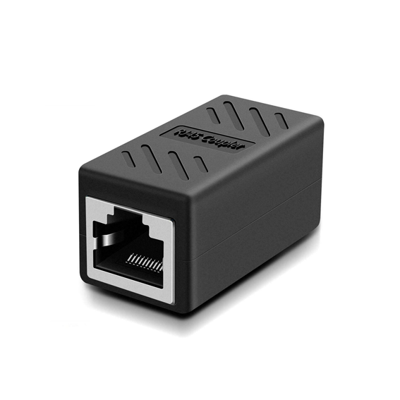 RJ45 INLINE COUPLER Cat6/Cat5e Cable Extender Connector - Black